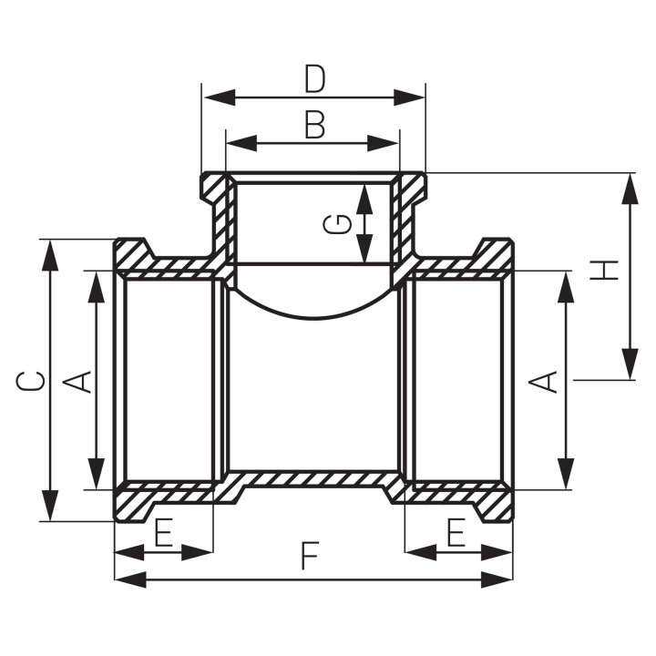 TRÓJNIK REDUKCYJNY MOSIĘŻNY 1" X 3-4" X 1" ŻÓŁTY