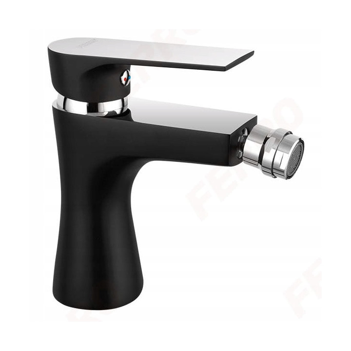 ALGEO SQUARE BATERIA BIDETOWA, CZARNY / CHROM