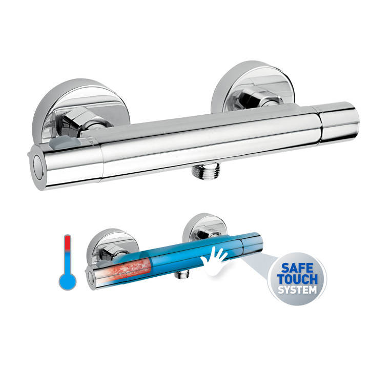 TRINITY BATERIA TERMOSTATYCZNA NATRYSKOWA SAFE TOUCH, CHROM