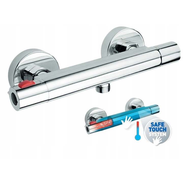 TRINITY BATERIA TERMOSTATYCZNA NATRYSKOWA SAFE TOUCH, CHROM