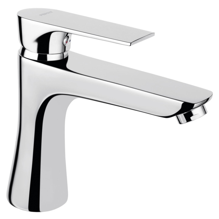 ALGEO SQUARE BATERIA UMYWALKOWA STOJĄCA, KOREK Z TWORZYWA CLICK-CLACK, CHROM