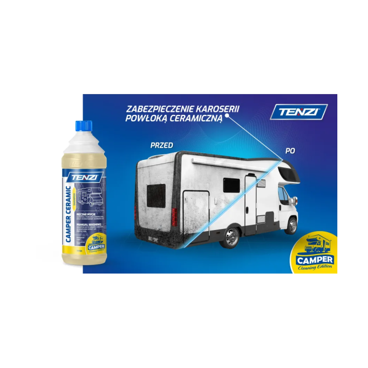 SZAMPON CERAMICZNY DO KAMPERÓW 1L - OCHRONA UV, HYDROFOBOWY POŁYSK, NANO FORMUŁA