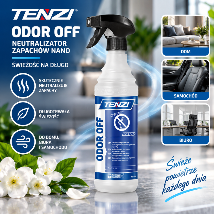 NEUTRALIZATOR ZAPACHÓW NANO 0,6L PROFESJONALNY ŚWIEŻOŚĆ NA DŁUGO