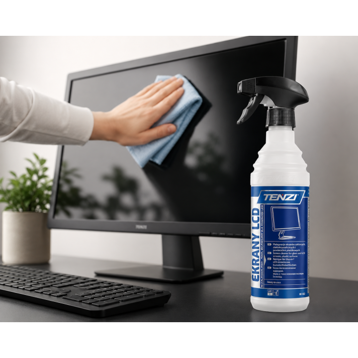 PŁYN DO CZYSZCZENIA EKRANÓW LCD I LED 0,6L - BEZ ALKOHOLU, ANTYSTATYCZNY