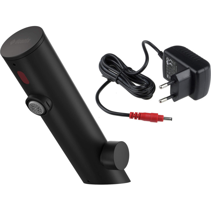 BATERIA UMYWALKOWA BEZDOTYKOWA Z REGULACJĄ TEMPERATURY - 230/6V NERO BQR N29V