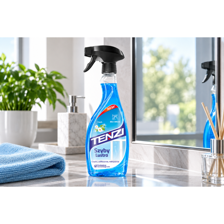 ŚRODEK DO MYCIA SZYB I LUSTER BEZ SMUG 0,5L ZAPACH ŚWIEŻOŚCI - TENZI HOME PRO