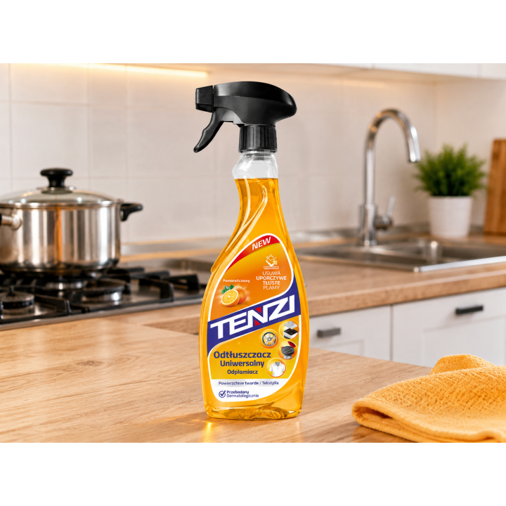 UNIWERSALNY ODTŁUSZCZACZ SPRAY 0,5L DO TŁUSZCZU I PLAM ZAPACH POMARAŃCZY