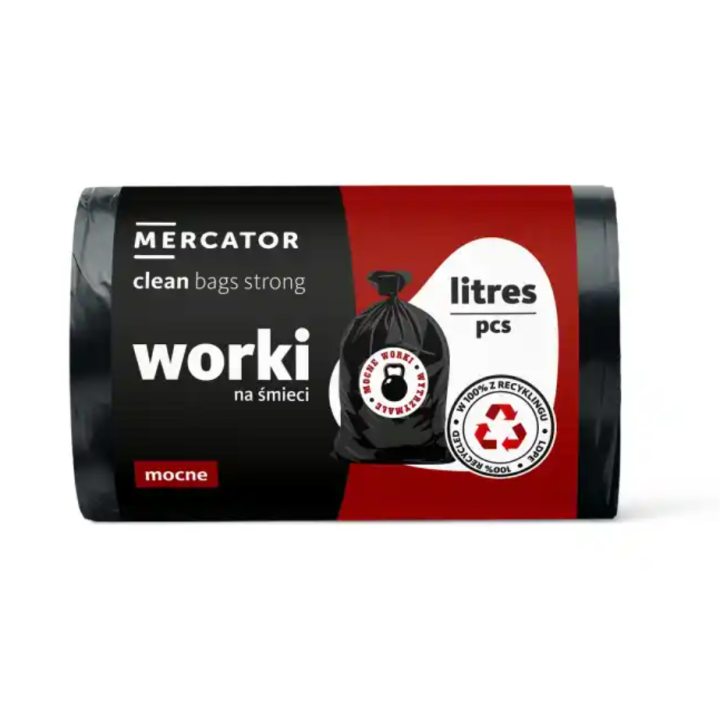 MOCNE WORKI NA ŚMIECI Z FOLII LDPE 35L