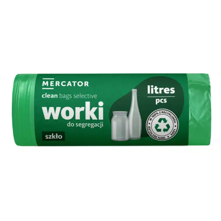 WORKI DO SEGREGACJI, SZKŁO, 120L, ZIELONE