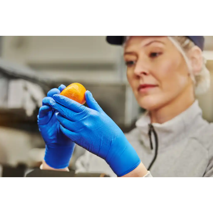 MERCATOR GOGRIP 50 SZT. RĘKAWICE NITRYLOWE, BEZPUDROWE, NIEBIESKIE L