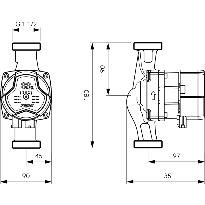 POMPA OBIEGOWA ELEKTRONICZNA GPA III 25-7.5-180