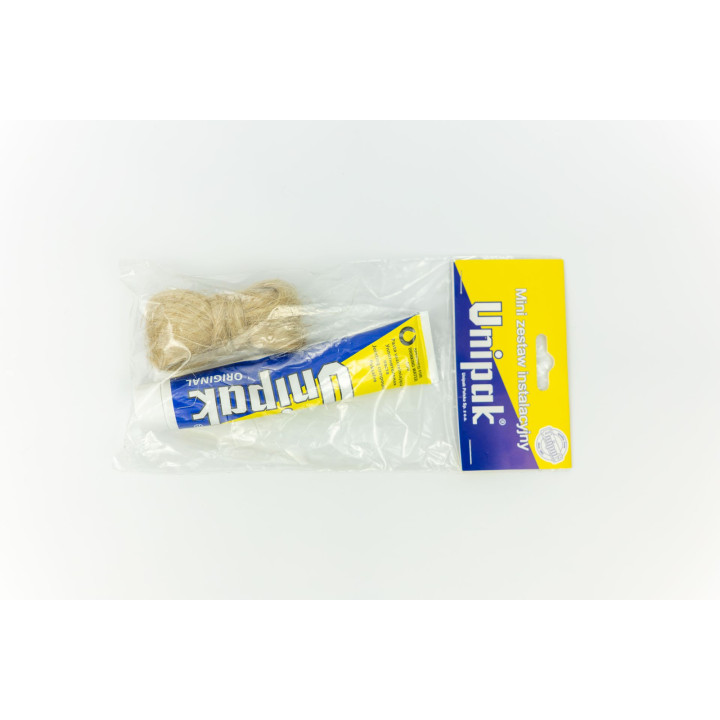 ZESTAW KONOPIE PAKUŁY 100G + PASTA 65G UNIPAK DO USZCZELNIANIA GWINTÓW - PROFESJONALNE USZCZELNIANIE INSTALACJI
