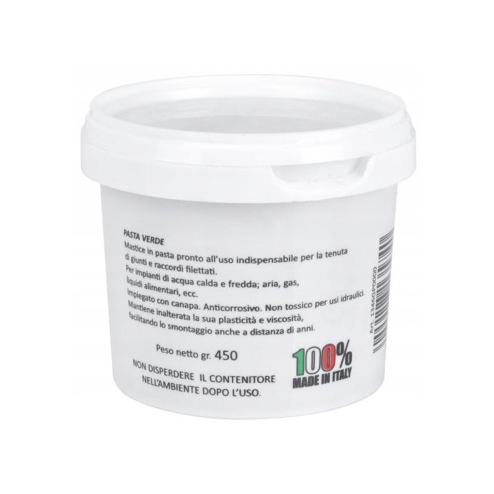 PASTA USZCZELNIAJĄCA DO GWINTÓW PAKUŁ KONOPI 450G DIAMOND PASTA VERDE