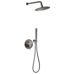 CIRICULUS ZESTAW NATRYSKOWY Z BATERIĄ NATRYSKOWĄ PODTYNKOWĄ 2F, GUN METAL