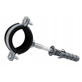 UCHWYT Z GUMĄ DO RUR OBEJMA METALOWA STALOWA 3/4" CALA POJEDYNCZA 25-29 MM