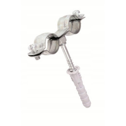 UCHWYT PODWÓJNY DO RUR OBEJMA STALOWA 1/2" CALA PODWÓJNA 20-24 MM