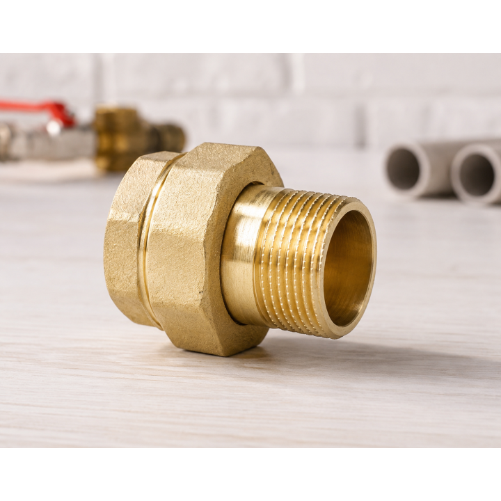 ŚRUBUNEK MOSIĘŻNY PROSTY Z ORINGIEM 1" CAL DN25 MOCNY SOLIDNY
