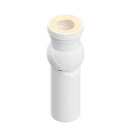 Przyłącze do stojącej miski WC, kolano regulowane 0-90°, DN 110, długość 275 mm, PP, białe