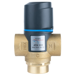 Termostatyczny zawór mieszający ATM 333, DN20, Rp3/4", 35÷60°C, Kvs 1,6 m3/h