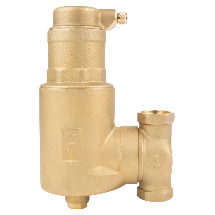 Separator powietrza FAR 301, z odpowietrznikiem automatycznym, ruchome przyłącza Rp3/4''