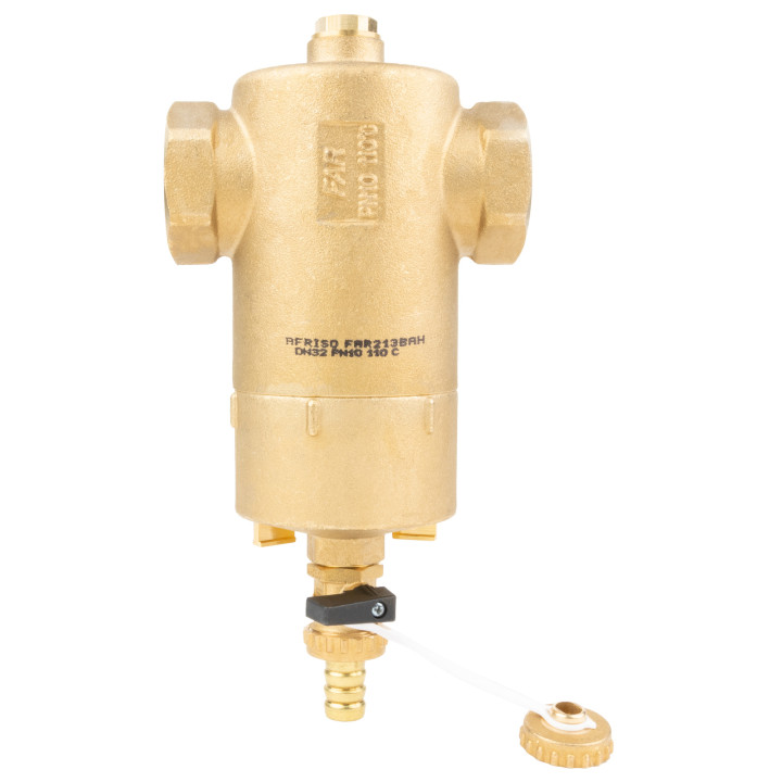 Separator zanieczyszczeń FAR 213, z magnesem i zaworem spustowym, przyłącza Rp1 1/4"
