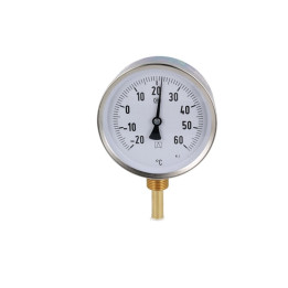 Termometr bimetaliczny BiTh 100, fi100 mm, -20÷60°C, L 40 mm, G1/2", rad, kl. 2
