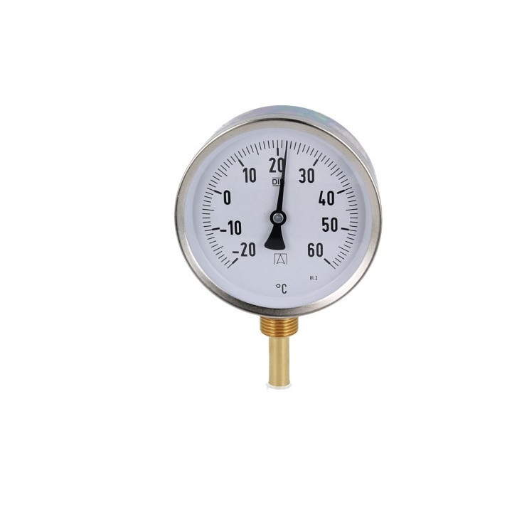Termometr bimetaliczny BiTh 100, fi100 mm, -20÷60°C, L 40 mm, G1/2", rad, kl. 2
