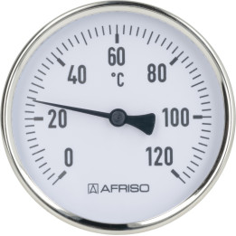 Termometr bimetaliczny BiTh 100, fi100 mm, 0÷120°C, L 63 mm, G1/2", ax, kl. 2