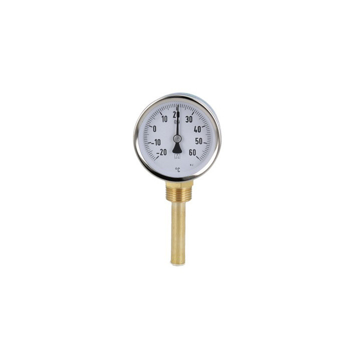 Termometr bimetaliczny BiTh 63, fi63 mm, -20÷60°C, L 63 mm, G1/2", rad, kl. 2