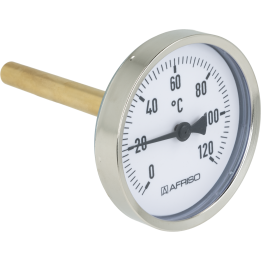 Termometr bimetaliczny BiTh 80, fi80 mm, 0÷120°C, L 100 mm, G1/2", ax, kl. 2