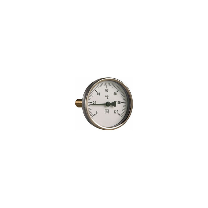 Termometr bimetaliczny BiTh 100, fi100 mm, 0÷120°C, L 200 mm, G1/2" ax, kl. 2