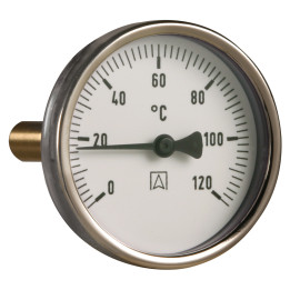 Termometr bimetaliczny BiTh 100, fi100 mm, -20÷60°C, L 100 mm, G1/2", ax, kl. 2