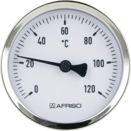 Termometr bimetaliczny BiTh 63, fi63 mm, 0÷120°C, L 40 mm, G1/2", ax, kl. 2