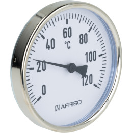 Termometr bimetaliczny BiTh 100, fi100 mm, 0÷120°C, L 40 mm, G1/2", ax, kl. 2