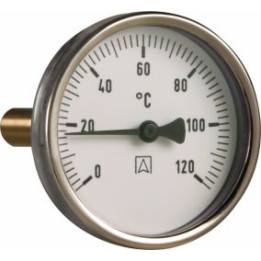 Termometr bimetaliczny BiTh 100, fi100 mm, 0÷60°C, L 40 mm, G1/2',' ax, kl. 2