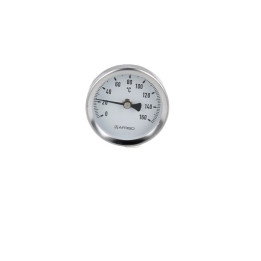 Termometr bimetaliczny BiTh 63, fi63 mm, 0÷160°C, L 63 mm, G1/2", ax, kl. 2
