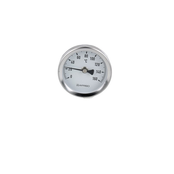 Termometr bimetaliczny BiTh 63, fi63 mm, 0÷160°C, L 63 mm, G1/2", ax, kl. 2