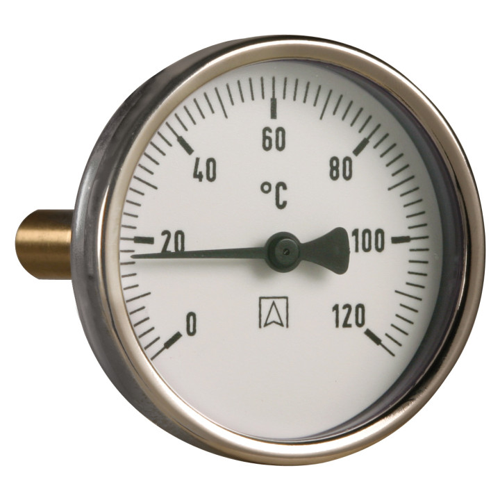Termometr bimetaliczny BiTh 100, fi100 mm, 0÷60°C, L 63 mm, G1/2", rad, kl. 2