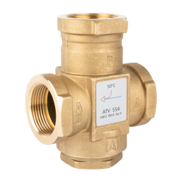 Zawór temperaturowy ATV 554, DN32, Rp1 1/4", Kvs 9, 50°C
