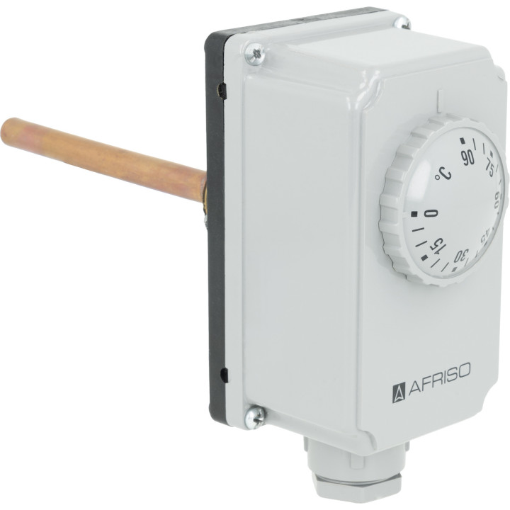 Termostat zanurzeniowy TC2, 0÷90°C, nastawa zewnętrzna, przyłącze G1/2", L 100 mm