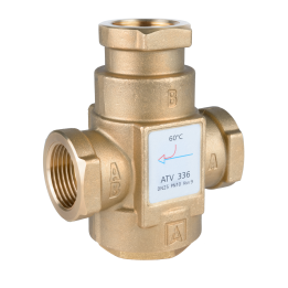 Zawór temperaturowy ATV 336, DN25, Rp1", kvs 9, 60°C