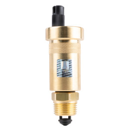 Odpowietrznik automatyczny pionowy PrimoVent G3/8" z Aquastop i zaworem stopowym R1/2"