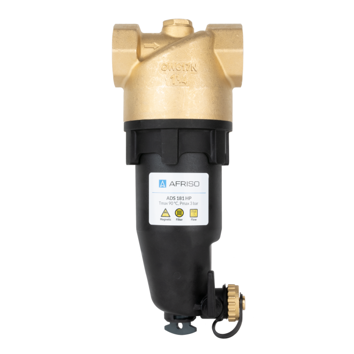 Magnetyczny separator zanieczyszczeń ADS 181 HP do pomp ciepła, GW G1 1/4", Kvs 17,9 m3/h