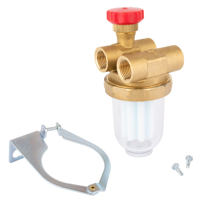 Filtr olejowy dwururowy Z 1/2 - 500 Si, z wkładem plastikowym, 310 l/h