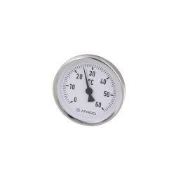 Termometr bimetaliczny przylgowy ATh 80 F, fi80 mm, 0÷60°C, do rur 3/8"÷G1 1/2", ax, kl. 2