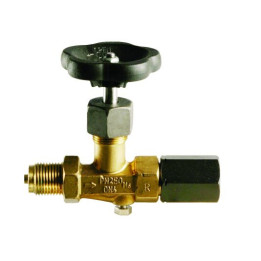 Kurek manometryczny 3-drogowy, G1/2" x mufa GW G1/2", kontrolne M20x1,5 mm, PN250