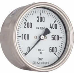 Manometr chemiczny RF 160 Ch, D412, fi160 mm, -1÷5 bar, G1/2", exc, kl. 1,0