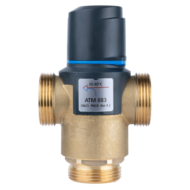 Termostatyczny zawór mieszający ATM 883, DN25, G1 1/4", 35÷60°C, Kvs 4,2 m3/h