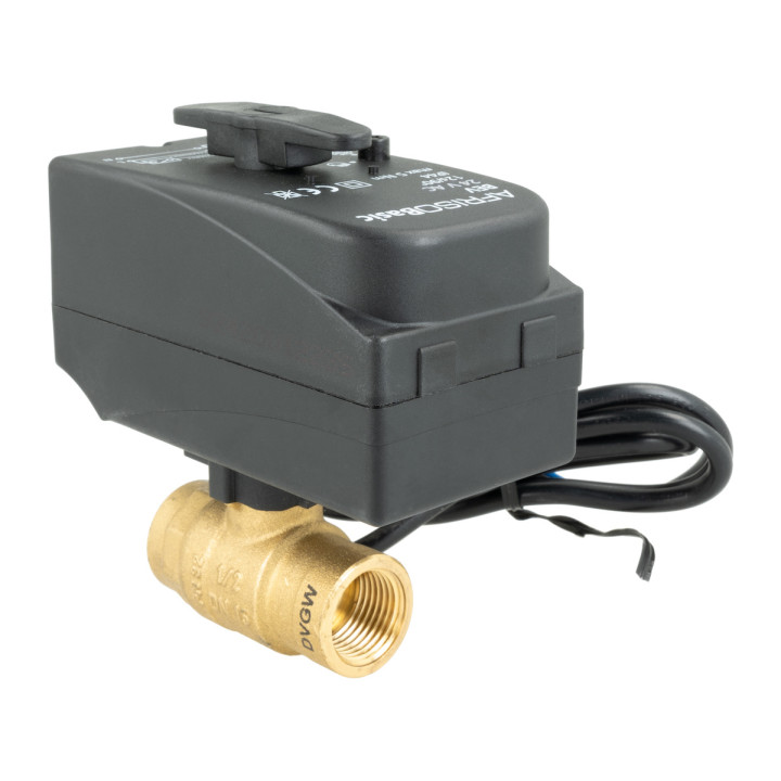 2-drogowy zawór kulowy z siłownikiem BEV, DN15, Rp1/2", Kvs 20 m3/h, 24 V AC, NO