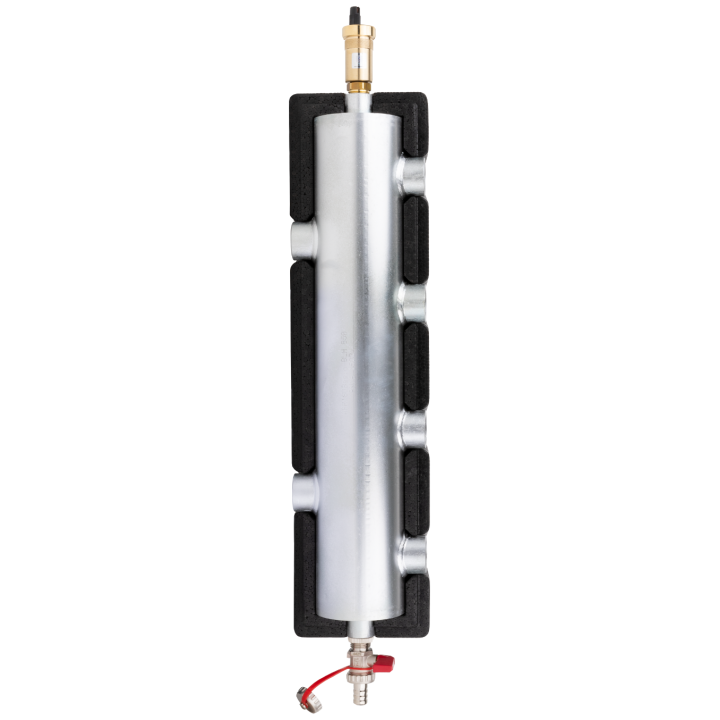 Sprzęgło hydrauliczne ocieplone BLH 850 z rozdzielaczem, 70 kW, 6x GW G1", 2x GW G1/2", odpowietrznik automatyczny, zawór spusto
